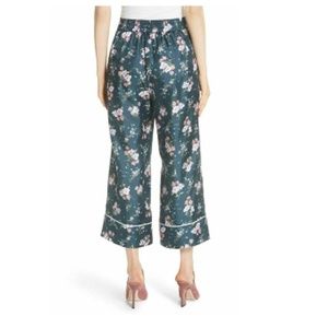 Rebecca Taylor Emilia Floral Print Wide Leg Pants